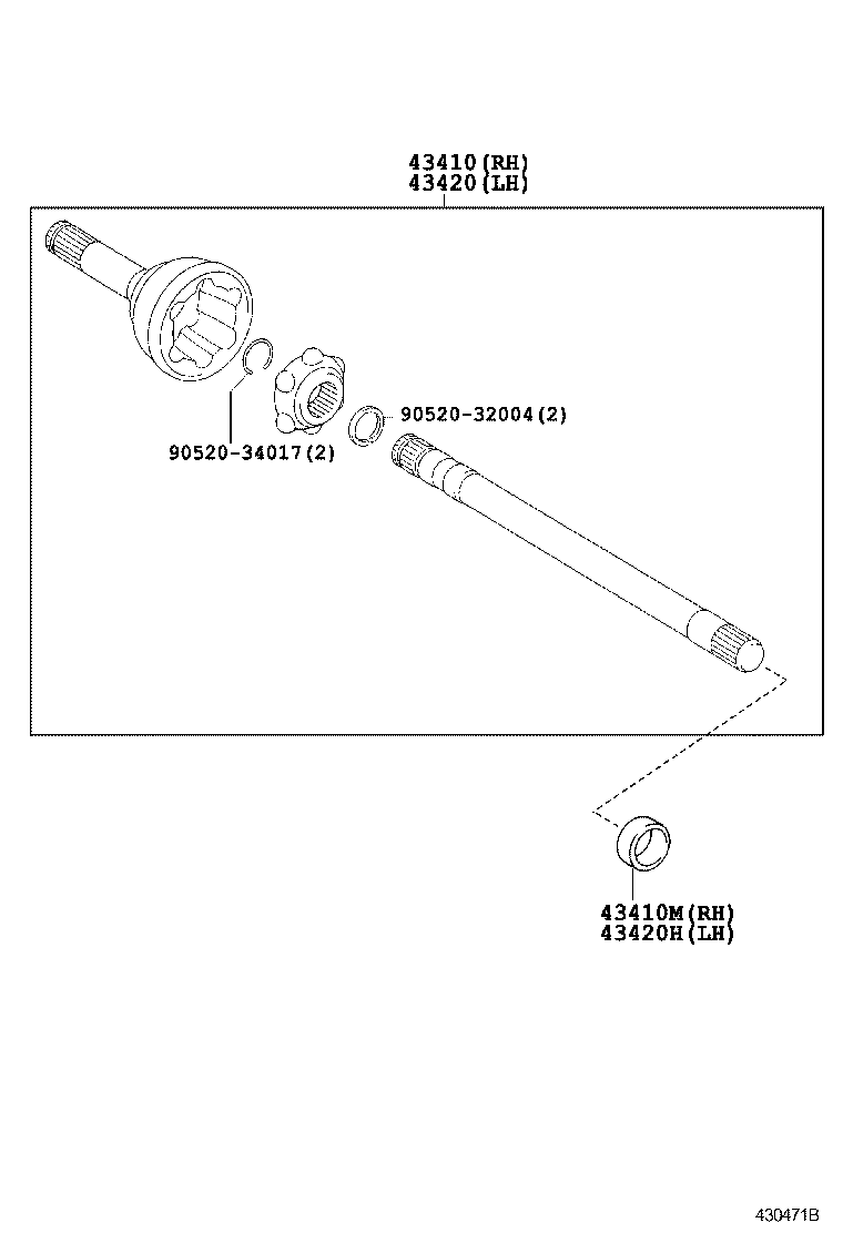  DYNA TOYOACE |  FRONT DRIVE SHAFT