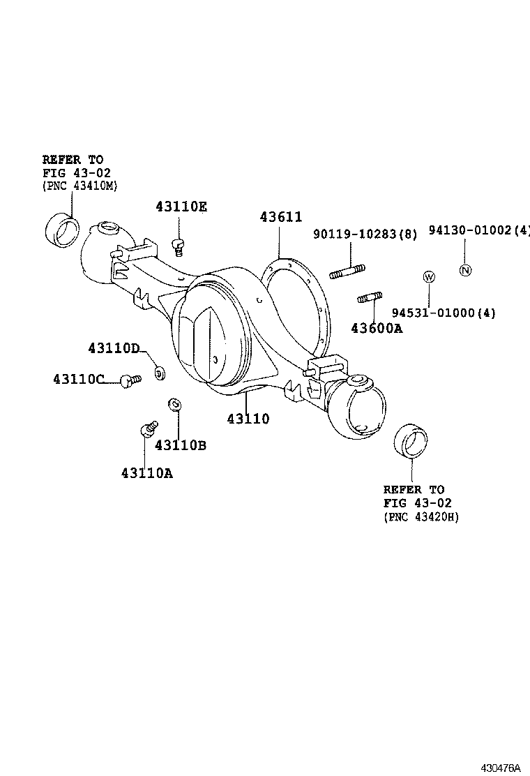  DYNA TOYOACE |  FRONT AXLE HOUSING DIFFERENTIAL