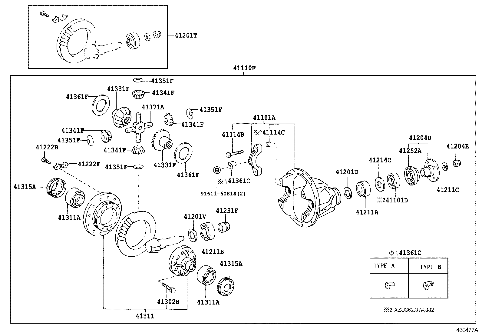  DYNA TOYOACE |  FRONT AXLE HOUSING DIFFERENTIAL