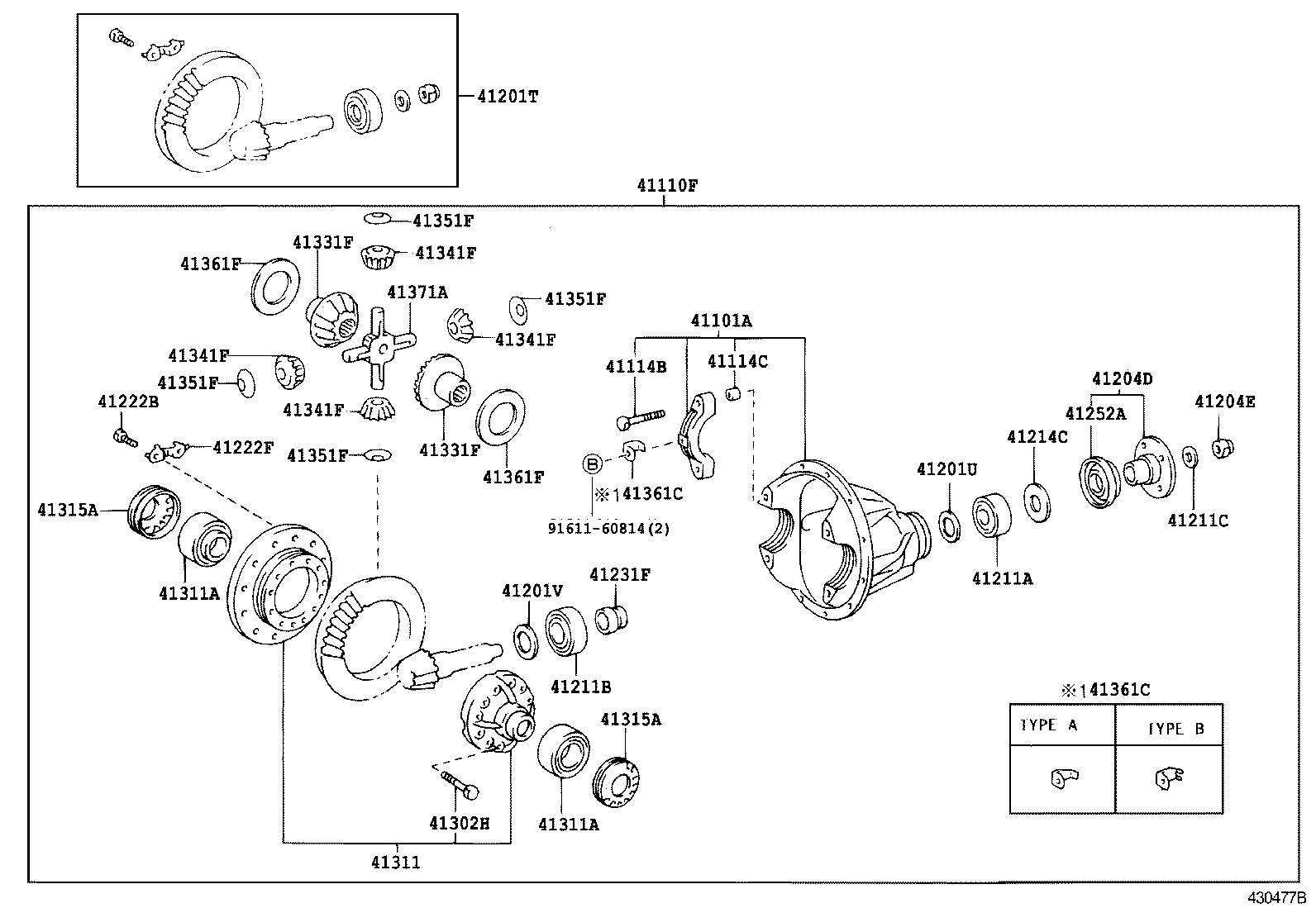  DYNA TOYOACE |  FRONT AXLE HOUSING DIFFERENTIAL