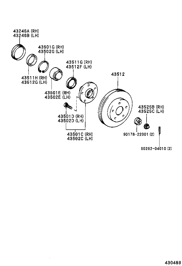  LITE TOWNACE |  FRONT AXLE HUB