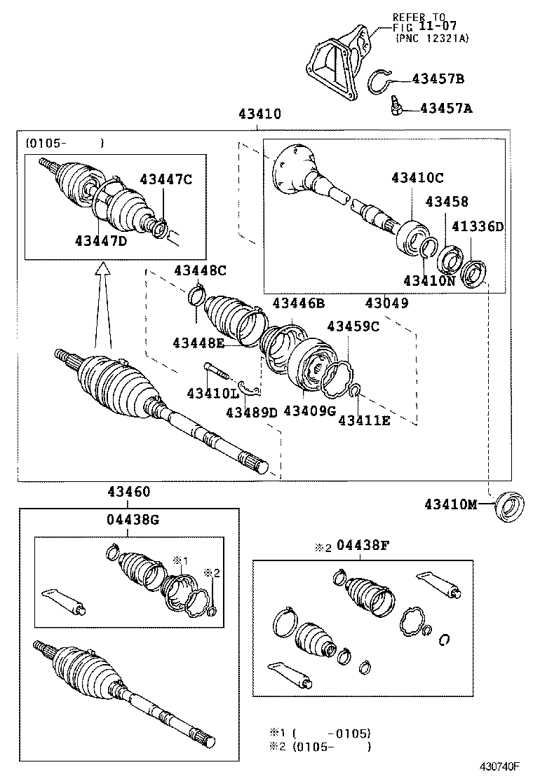  KLUGER L V |  FRONT DRIVE SHAFT