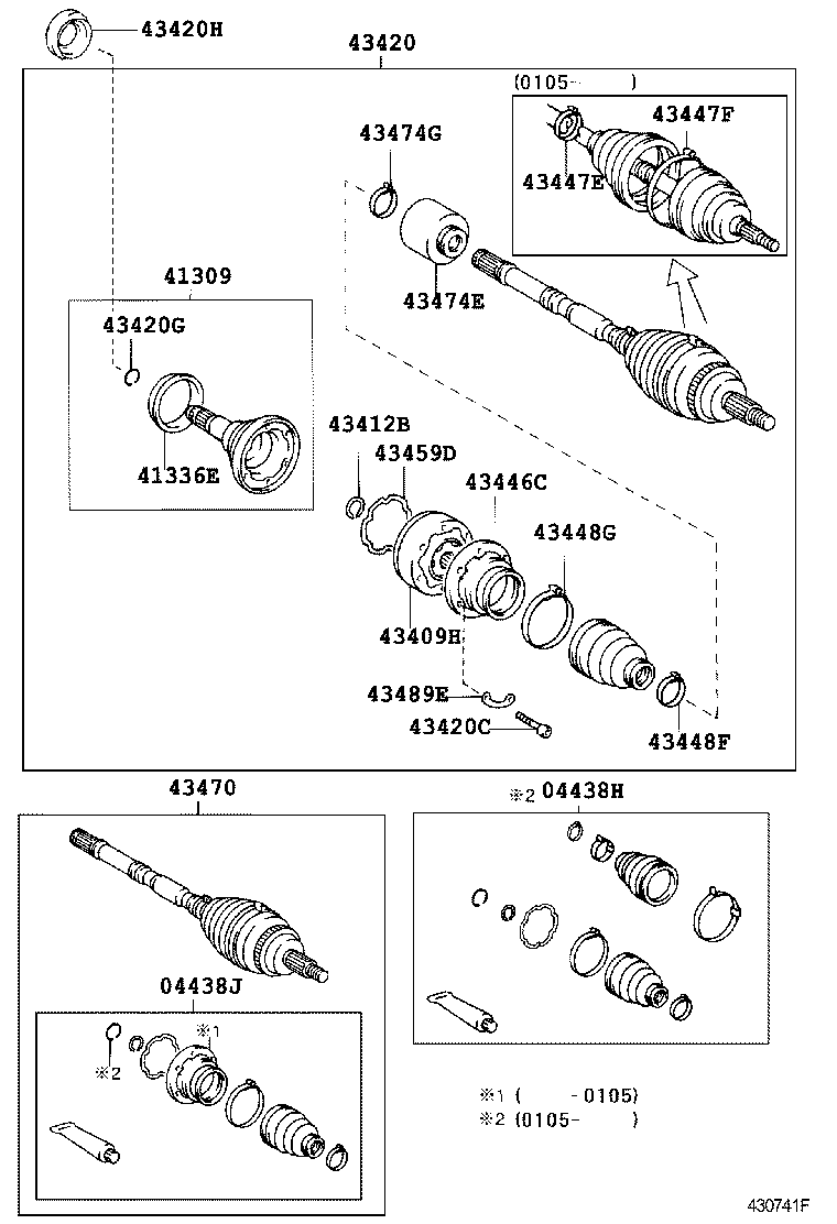  KLUGER L V |  FRONT DRIVE SHAFT