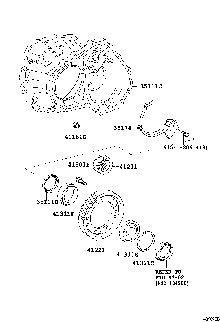  CALDINA |  FRONT AXLE HOUSING DIFFERENTIAL