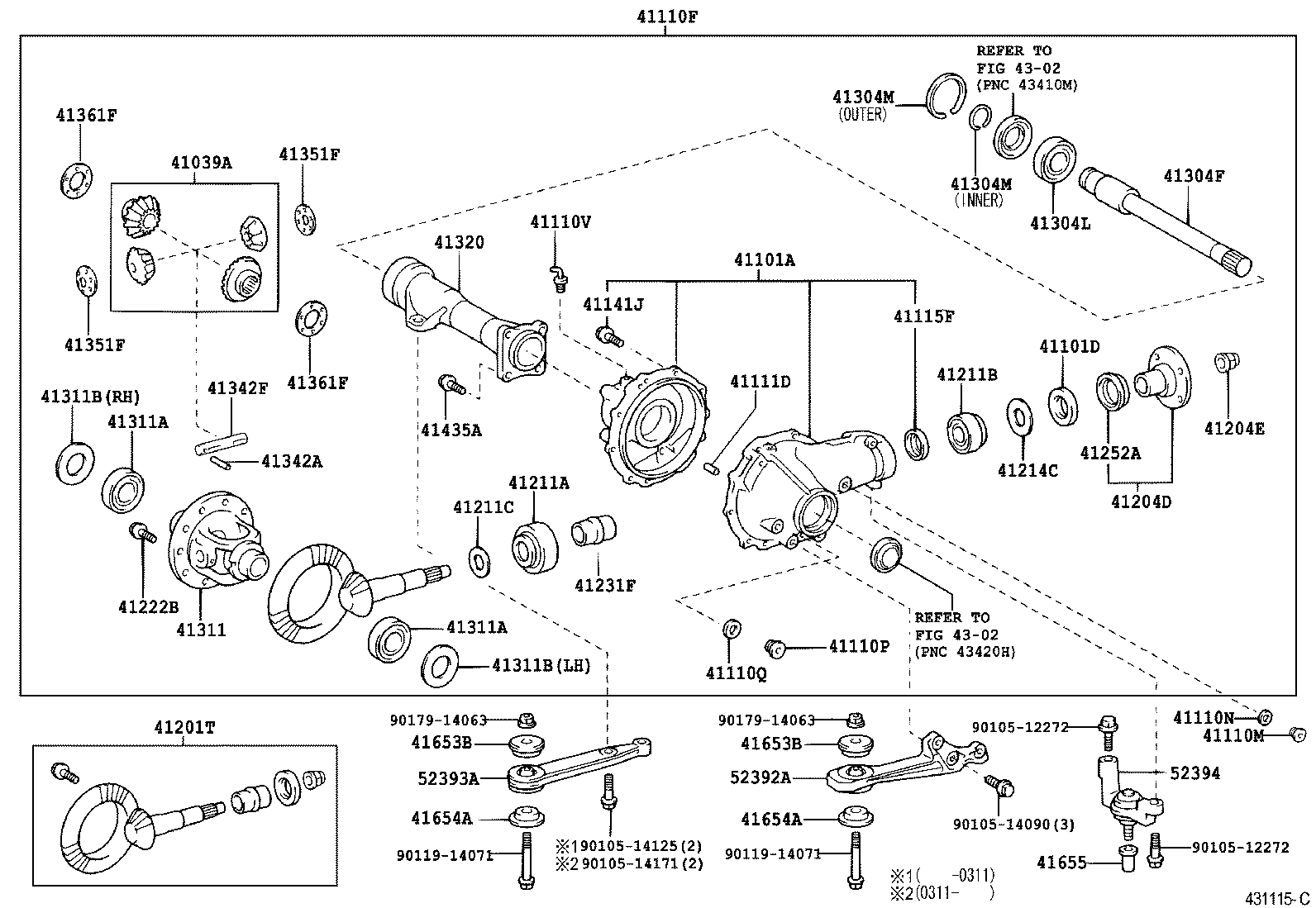  LAND CRUISER PRADO |  FRONT AXLE HOUSING DIFFERENTIAL