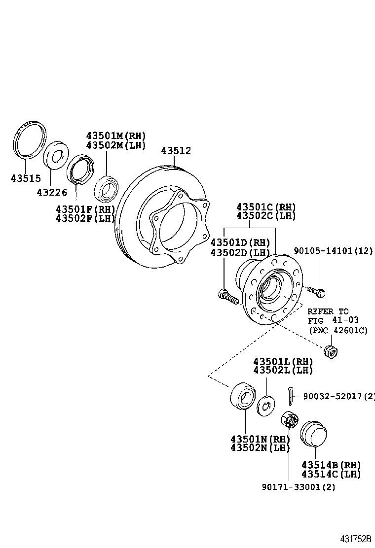  DYNA TOYOACE |  FRONT AXLE HUB