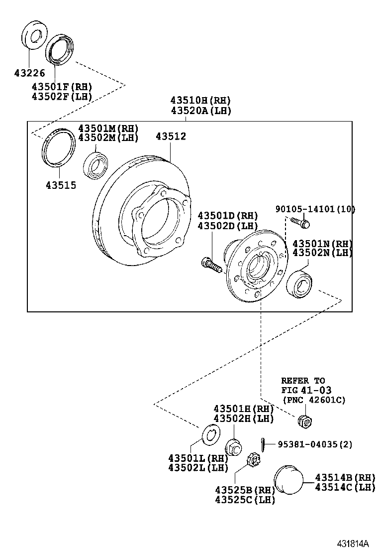  DYNA TOYOACE |  FRONT AXLE HUB
