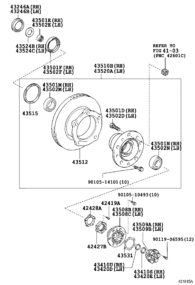  DYNA TOYOACE |  FRONT AXLE HUB
