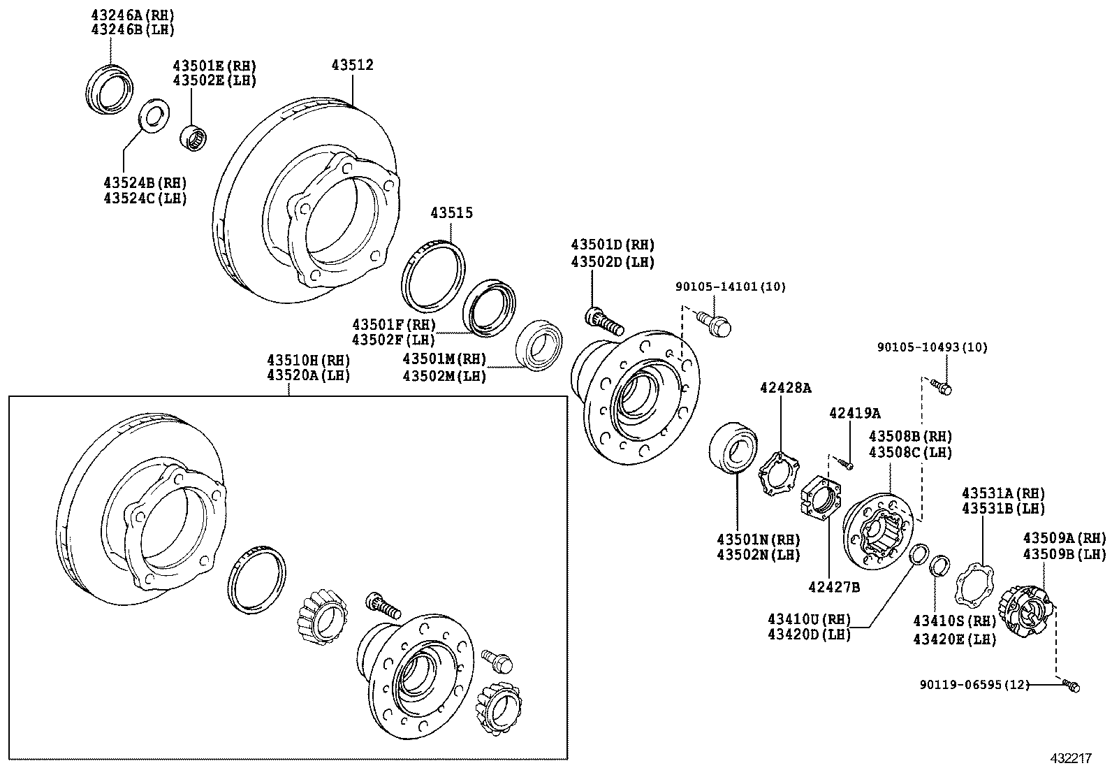  DYNA TOYOACE |  FRONT AXLE HUB