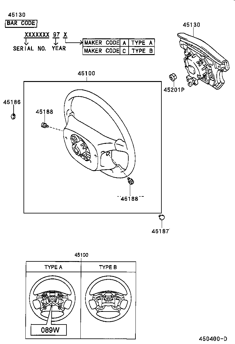  LEVIN TRUENO |  STEERING WHEEL