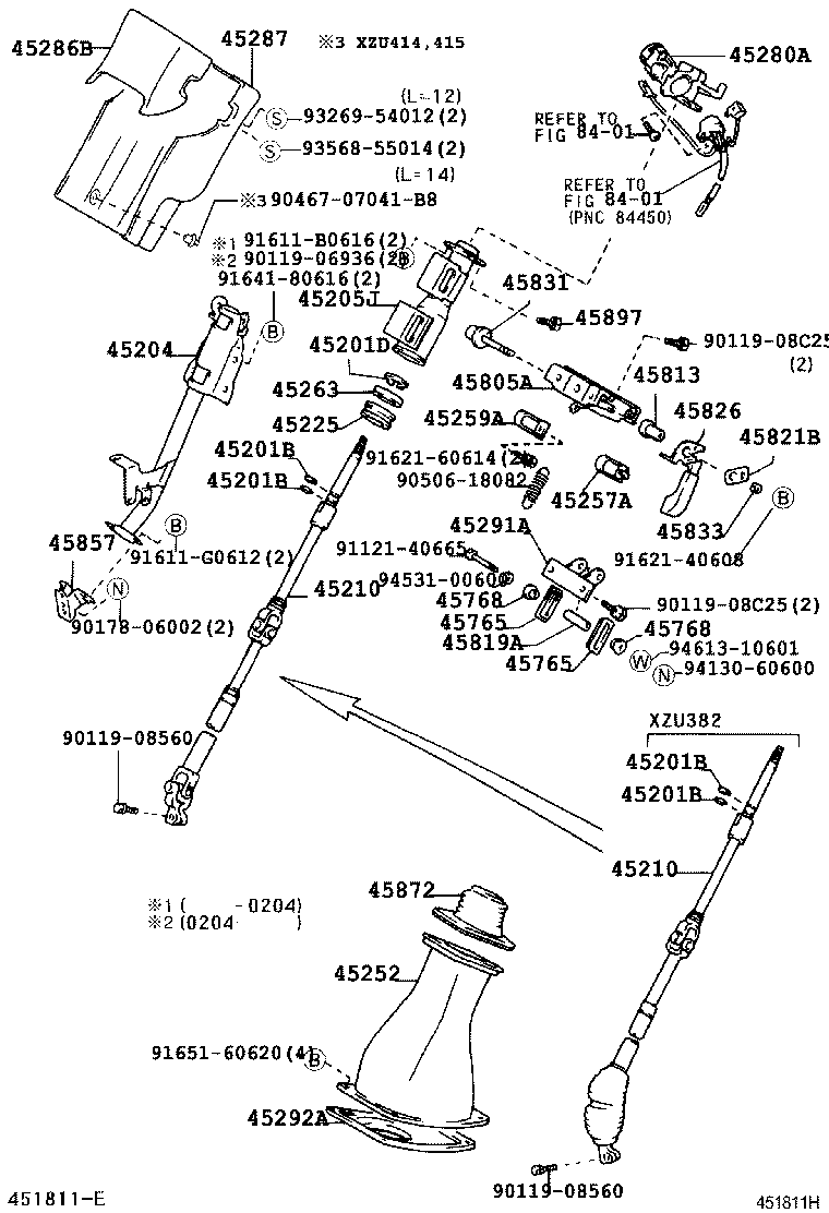  DYNA TOYOACE |  STEERING COLUMN SHAFT