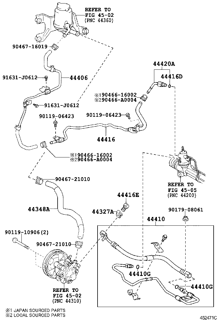  KLUGER L V |  POWER STEERING TUBE