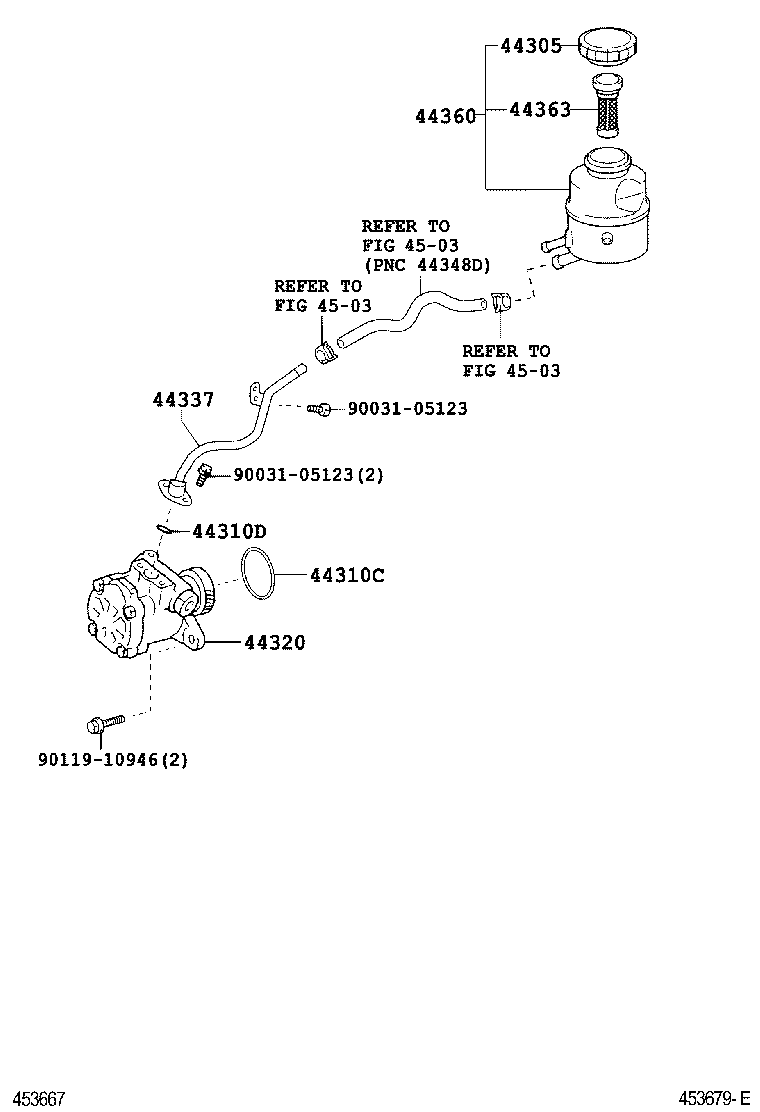  DYNA TOYOACE |  VANE PUMP RESERVOIR POWER STEERING