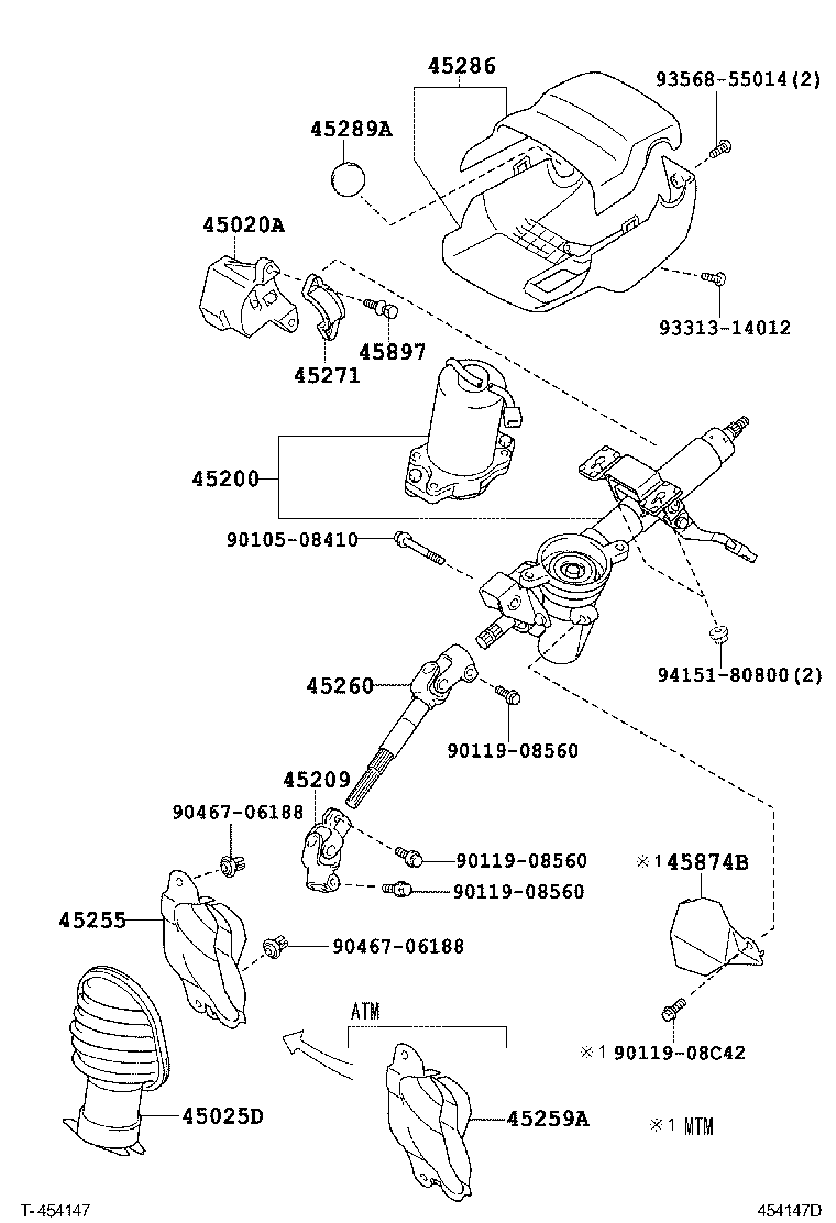 VITZ | STEERING COLUMN SHAFT