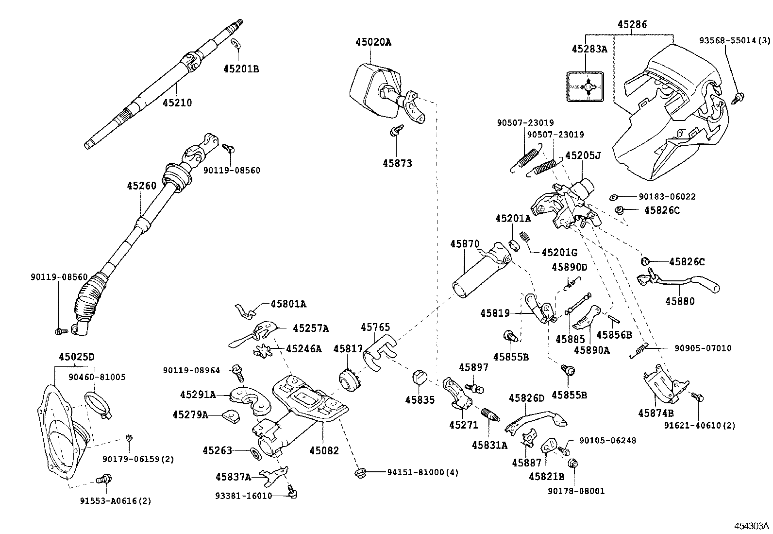  CROWN MAJESTA |  STEERING COLUMN SHAFT