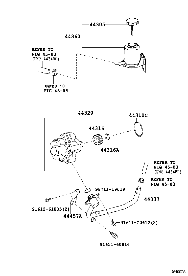  DYNA TOYOACE |  VANE PUMP RESERVOIR POWER STEERING