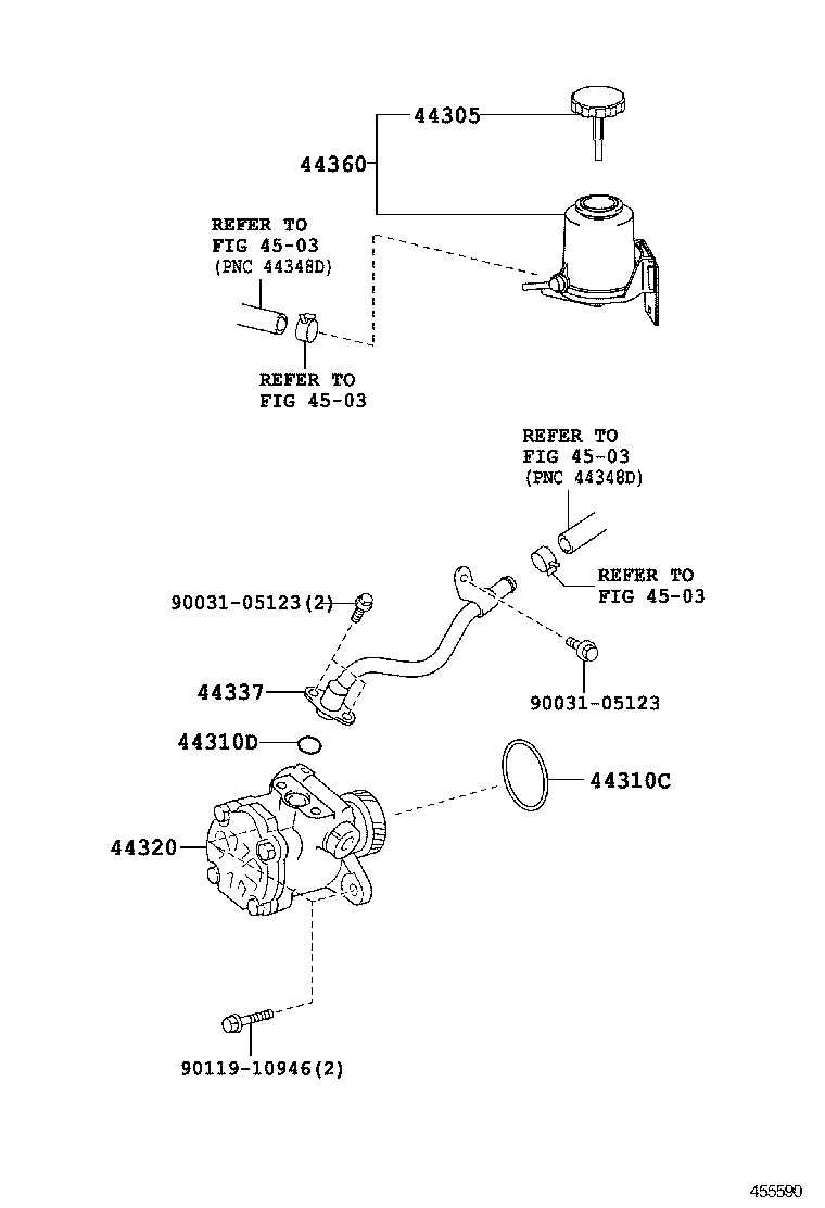  DYNA TOYOACE |  VANE PUMP RESERVOIR POWER STEERING