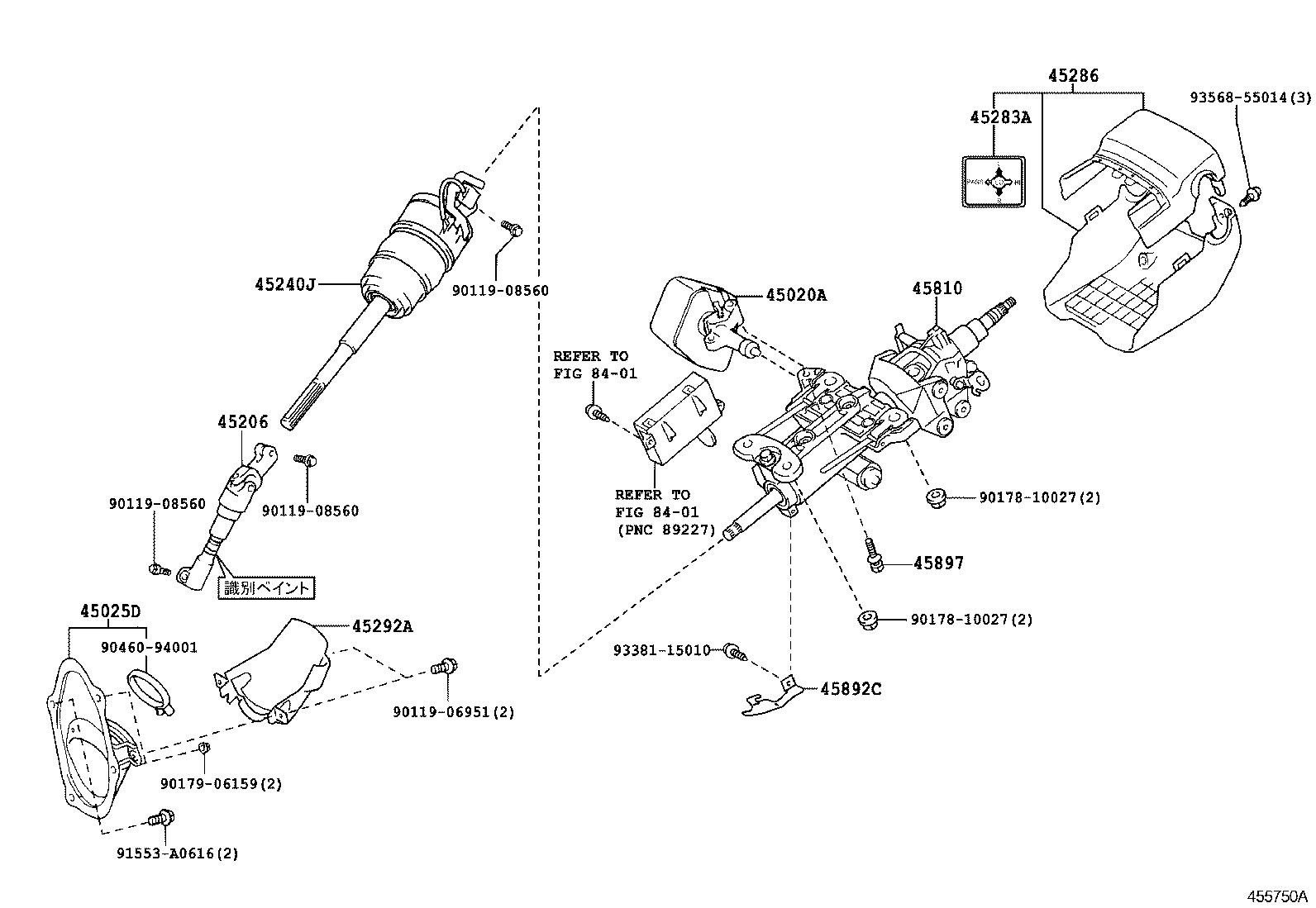  GS460 430 350 |  STEERING COLUMN SHAFT