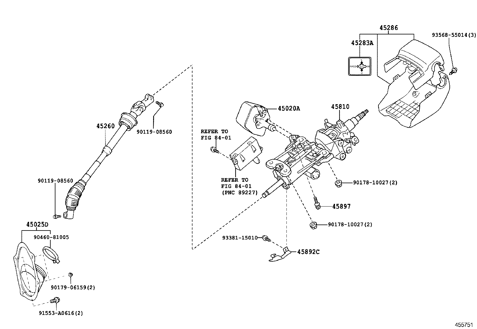 GS460 430 350 |  STEERING COLUMN SHAFT