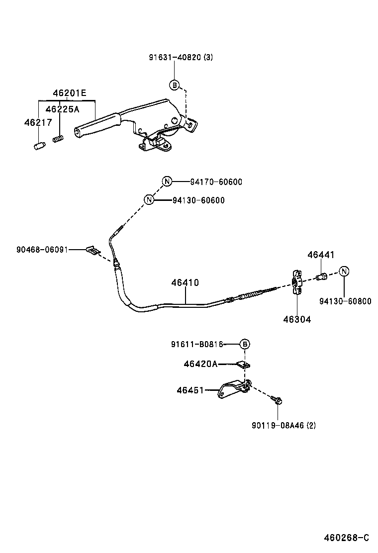  LITE TOWNACE |  PARKING BRAKE CABLE