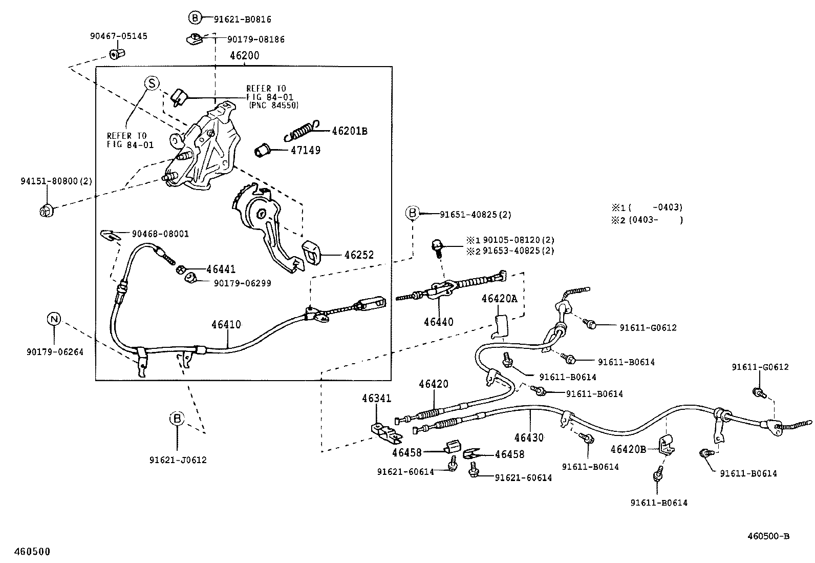  CALDINA |  PARKING BRAKE CABLE