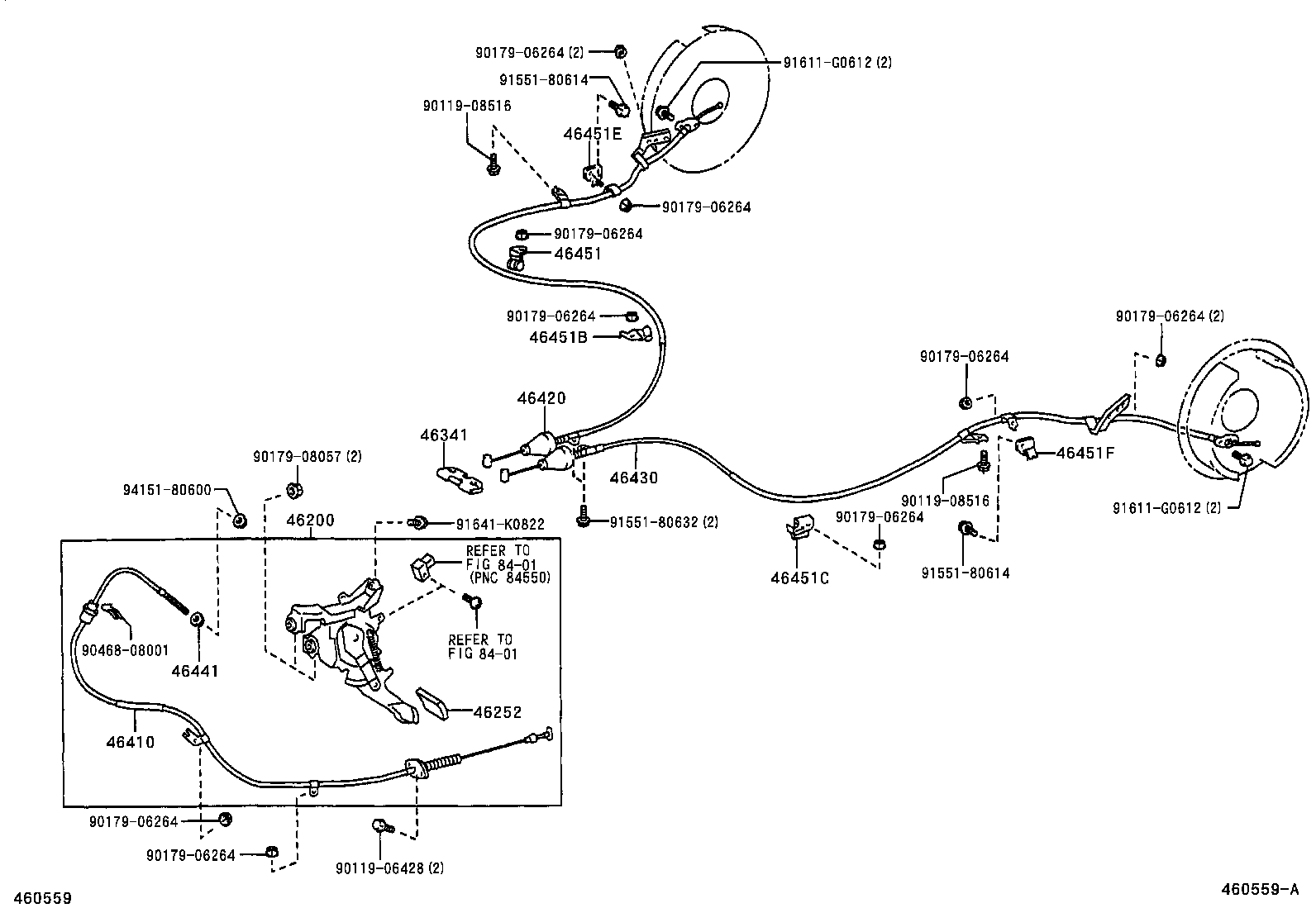  KLUGER L V |  PARKING BRAKE CABLE