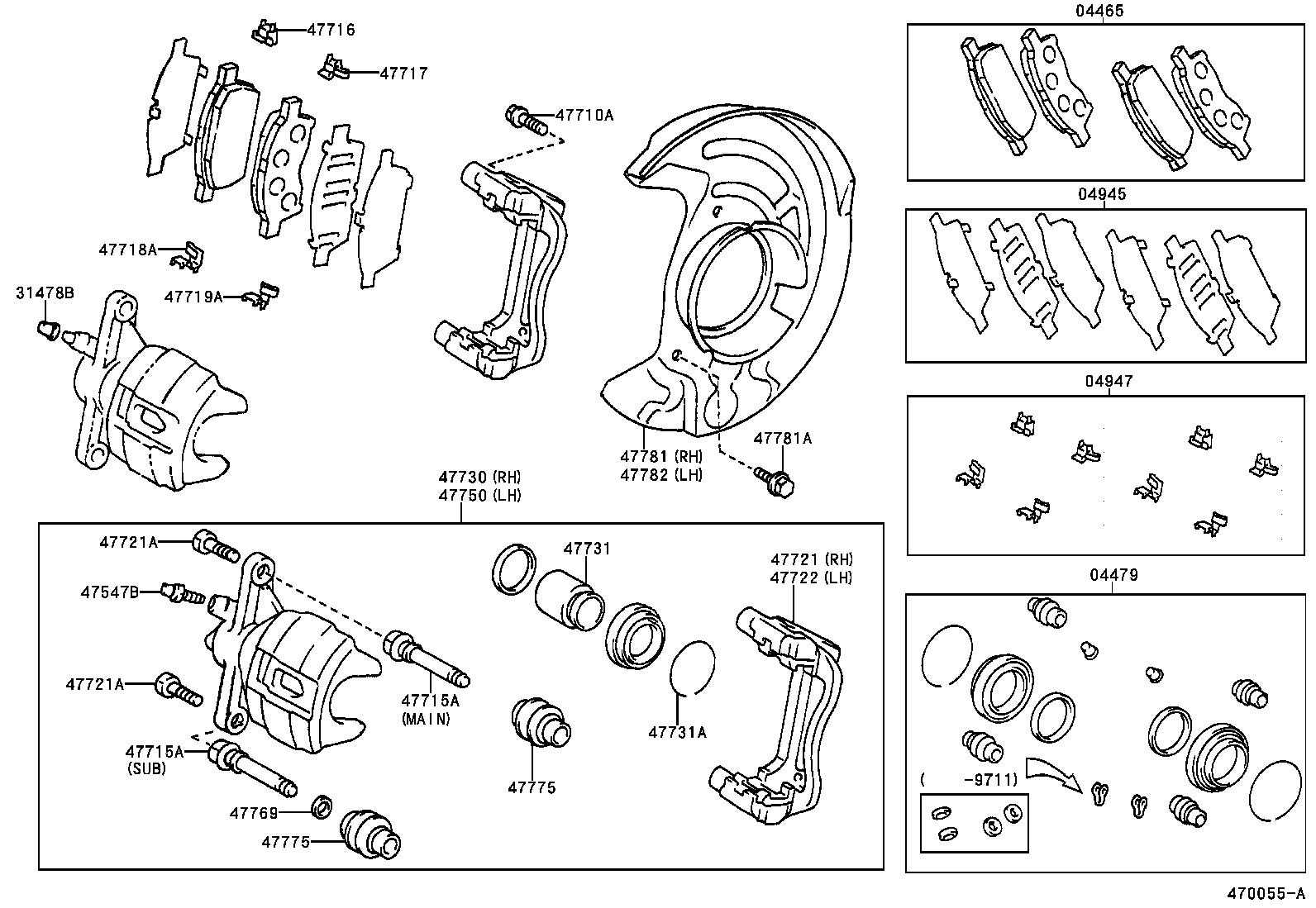  CALDINA |  FRONT DISC BRAKE CALIPER DUST COVER