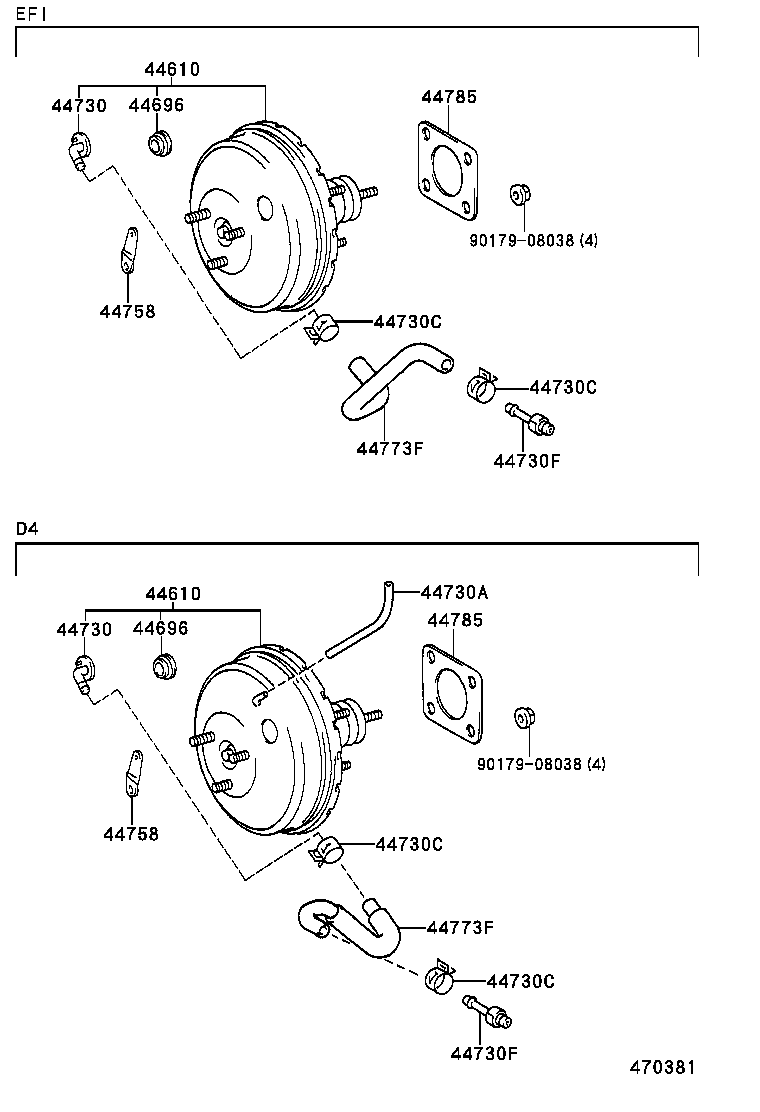  CALDINA |  BRAKE BOOSTER VACUUM TUBE