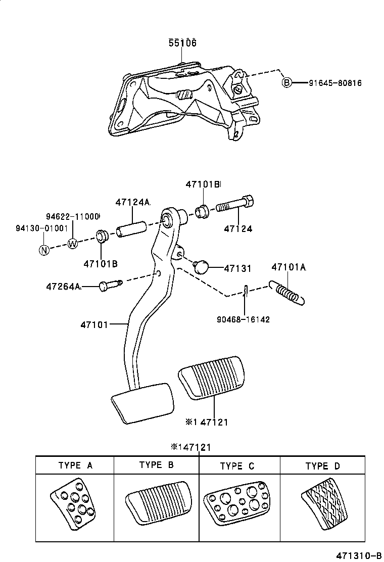  ALTEZZA ALTEZZA GITA |  BRAKE PEDAL BRACKET