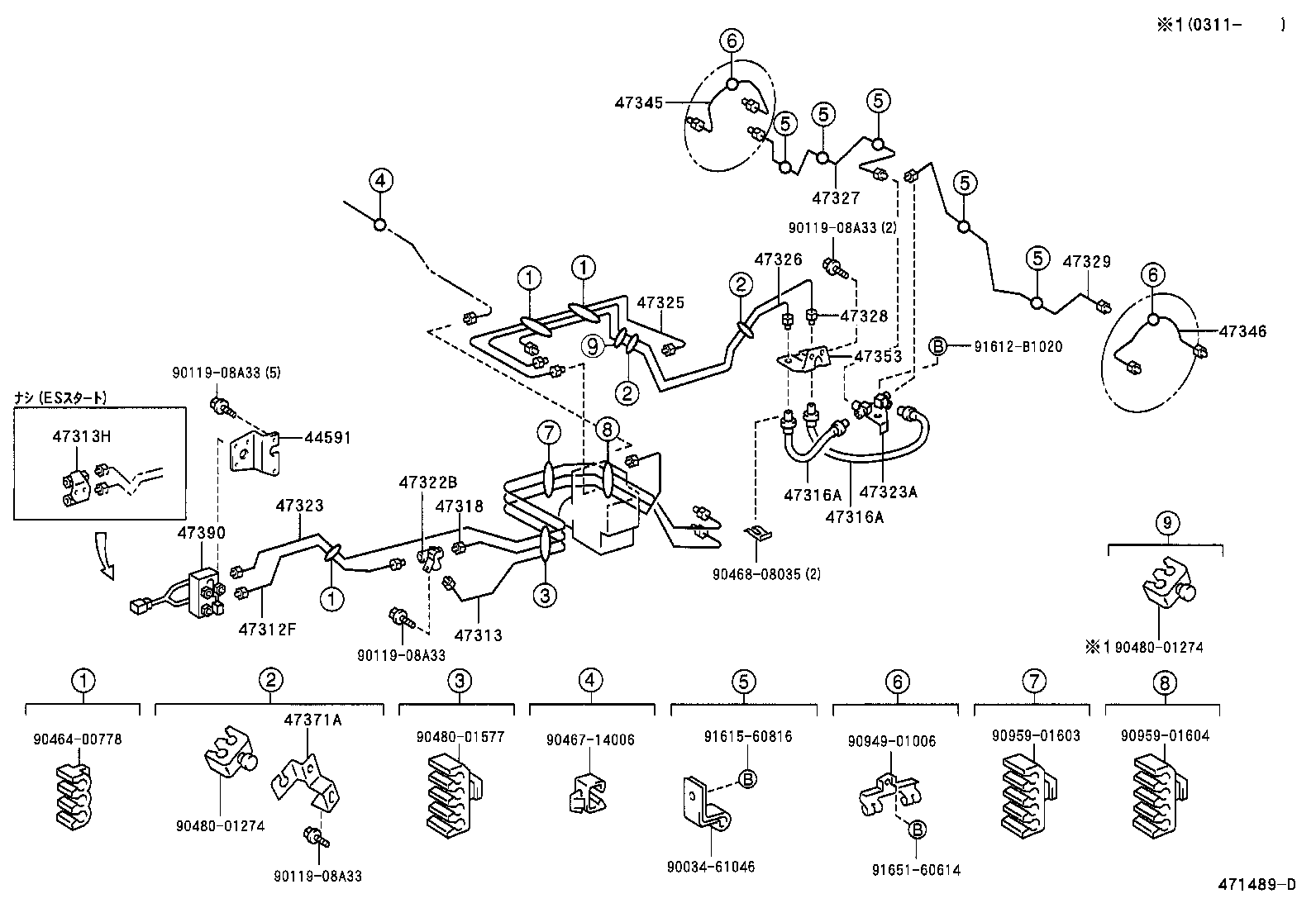  DYNA TOYOACE |  BRAKE TUBE CLAMP