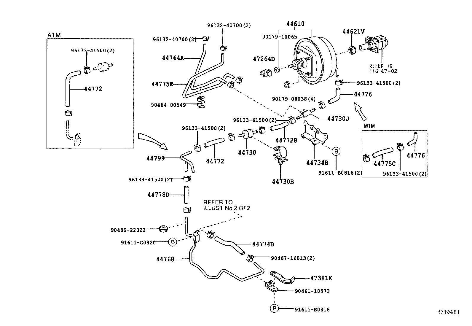  DYNA TOYOACE |  BRAKE BOOSTER VACUUM TUBE