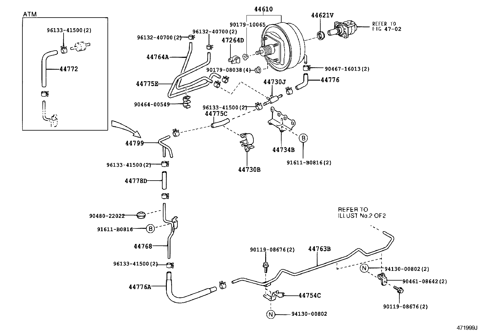  DYNA TOYOACE |  BRAKE BOOSTER VACUUM TUBE