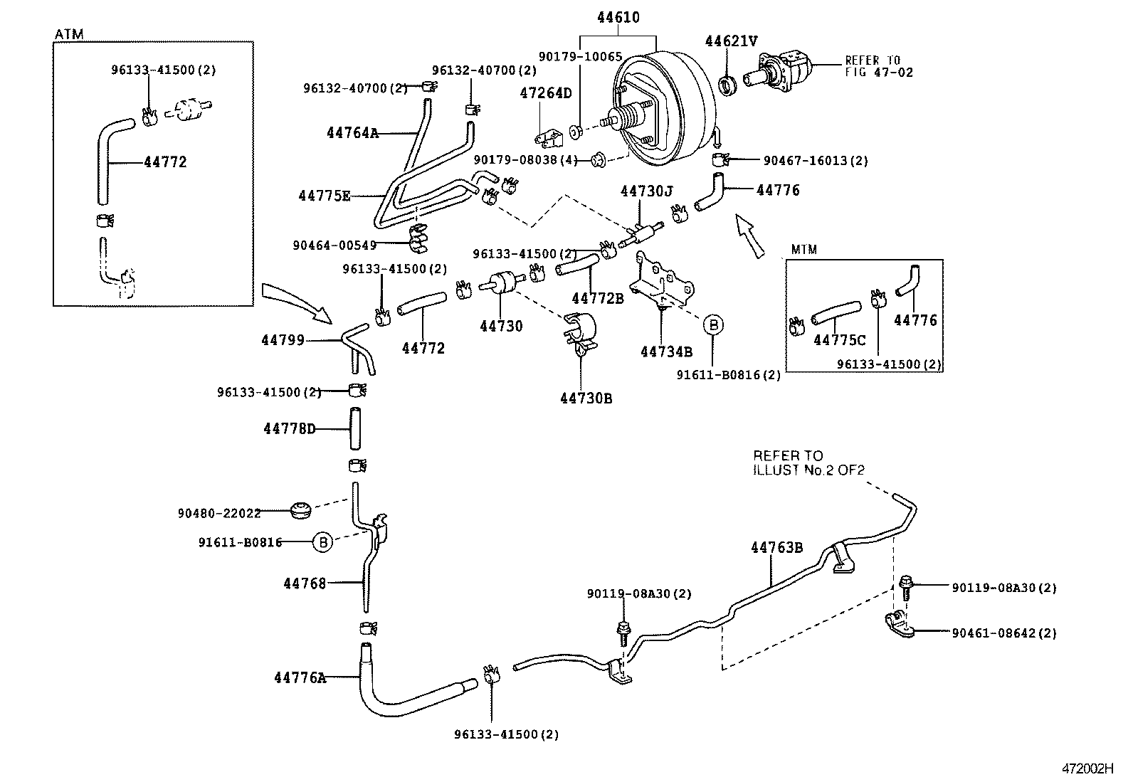  DYNA TOYOACE |  BRAKE BOOSTER VACUUM TUBE
