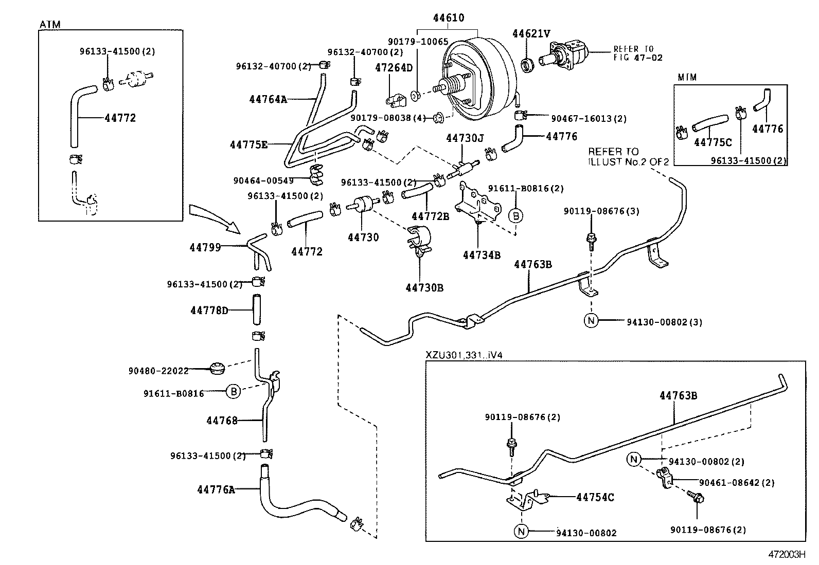  DYNA TOYOACE |  BRAKE BOOSTER VACUUM TUBE