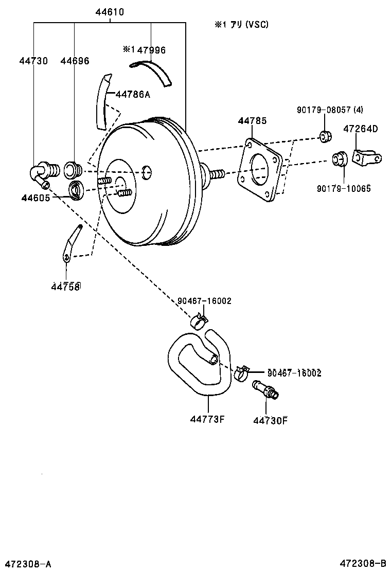  KLUGER L V |  BRAKE BOOSTER VACUUM TUBE