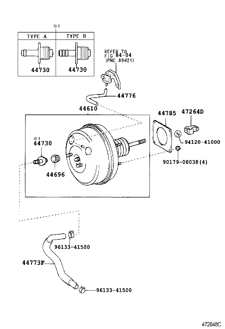  CALDINA |  BRAKE BOOSTER VACUUM TUBE