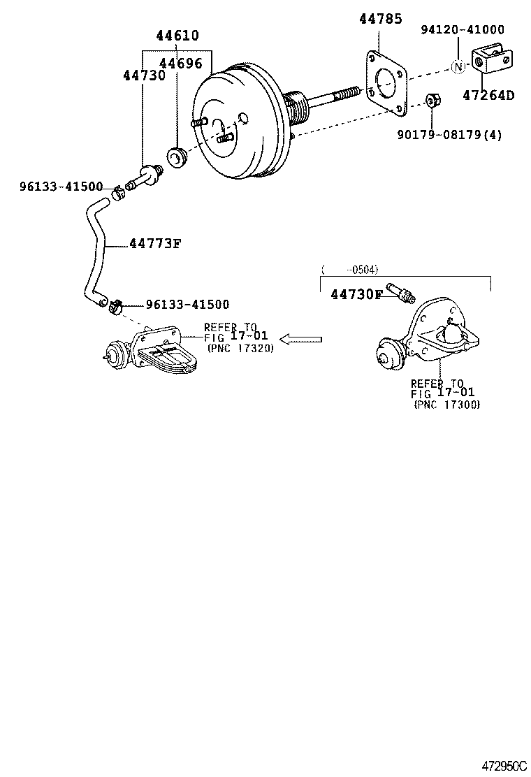  ALPHARD G V |  BRAKE BOOSTER VACUUM TUBE