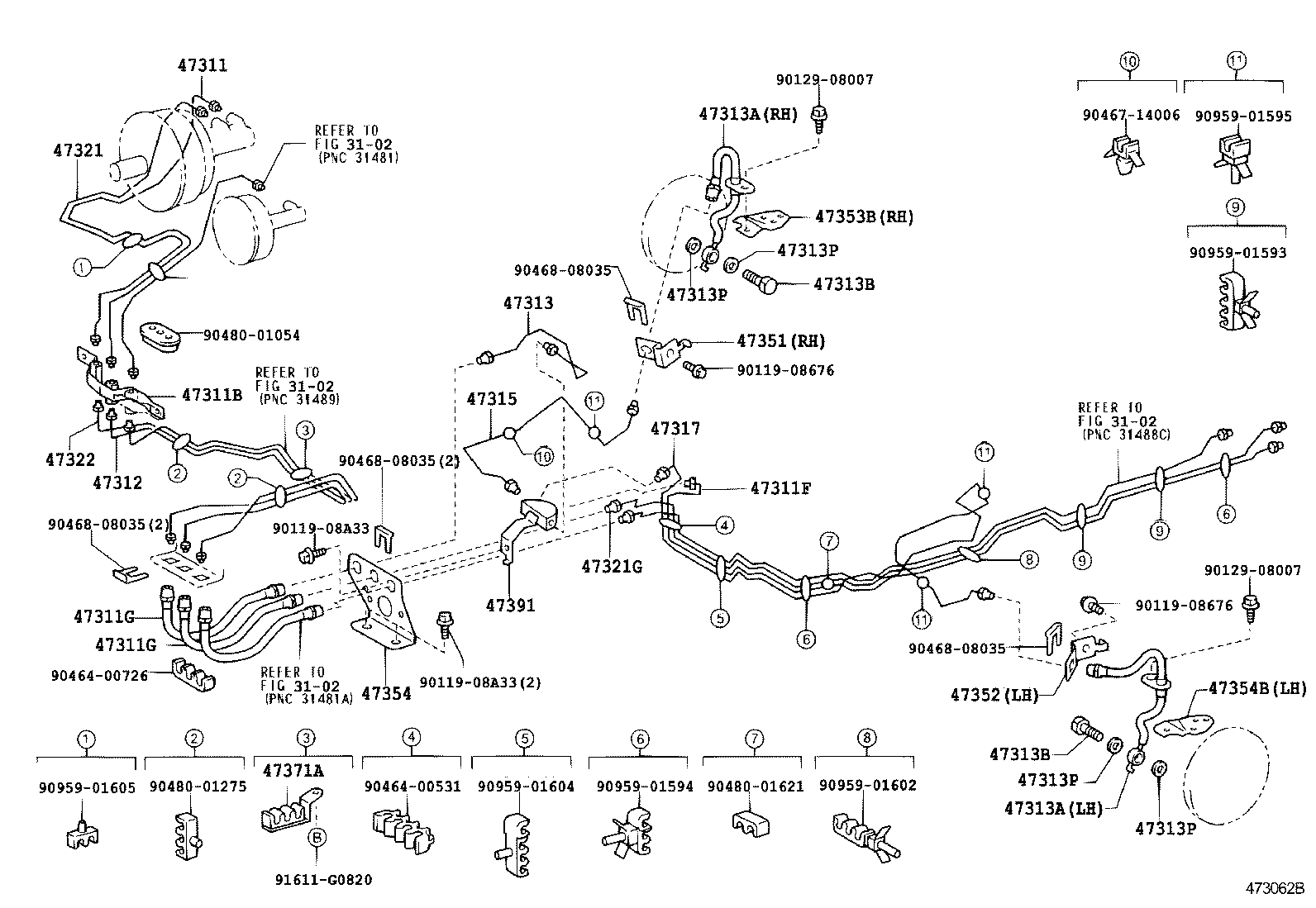  DYNA TOYOACE |  BRAKE TUBE CLAMP