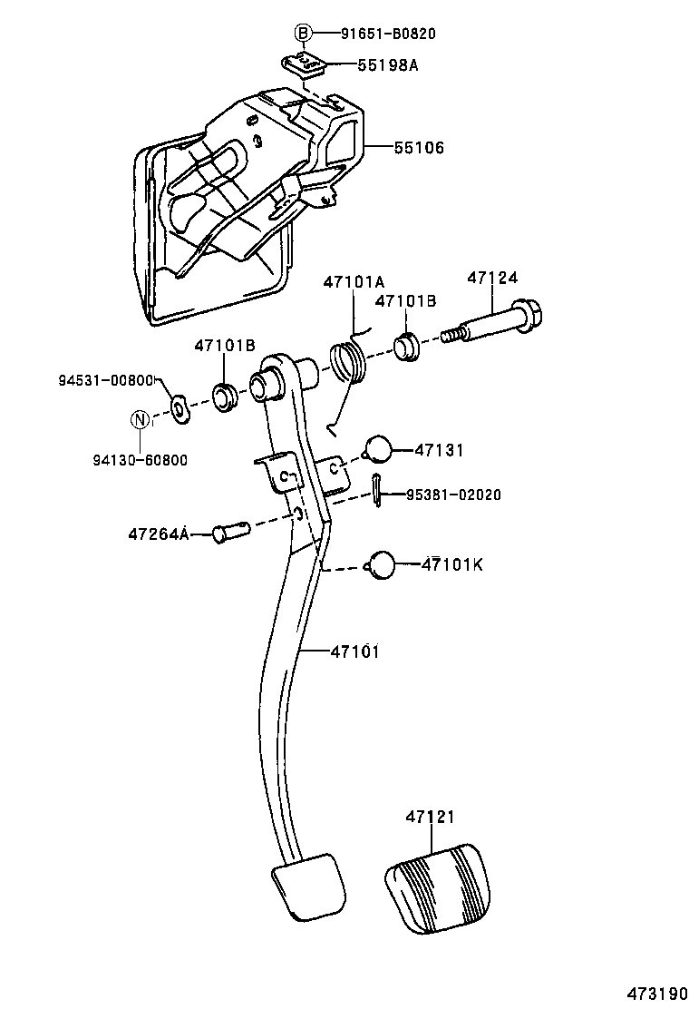 LITE TOWNACE NOAH V |  BRAKE PEDAL BRACKET