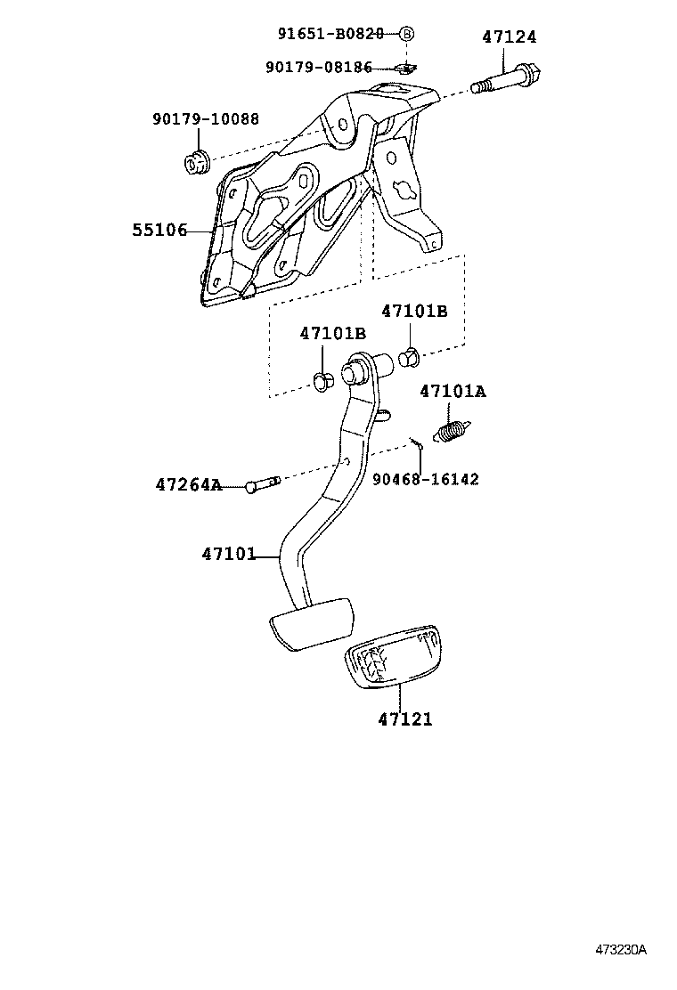  CALDINA |  BRAKE PEDAL BRACKET