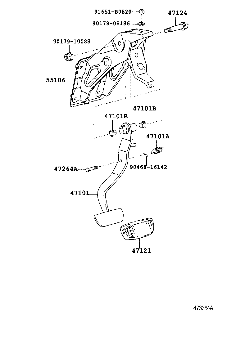  WISH |  BRAKE PEDAL BRACKET