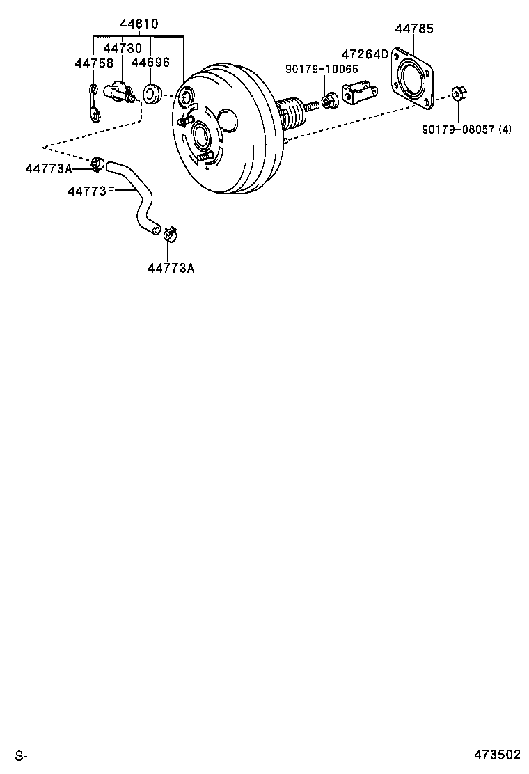  HARRIER |  BRAKE BOOSTER VACUUM TUBE