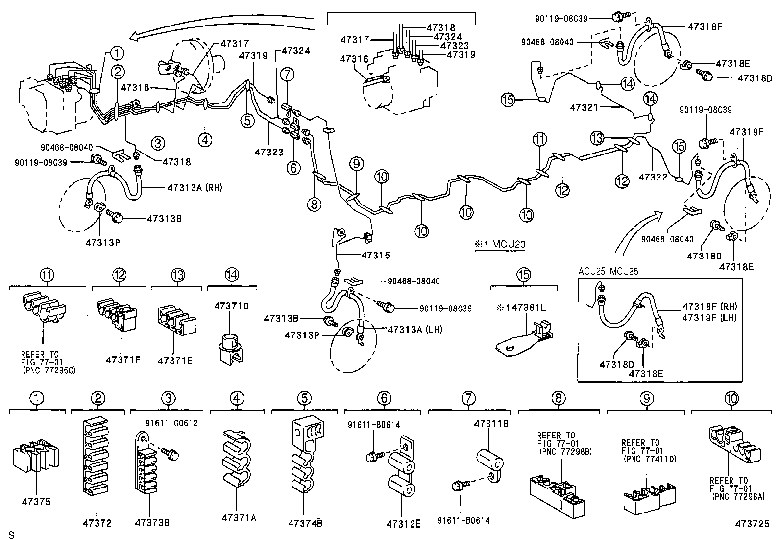  KLUGER L V |  BRAKE TUBE CLAMP