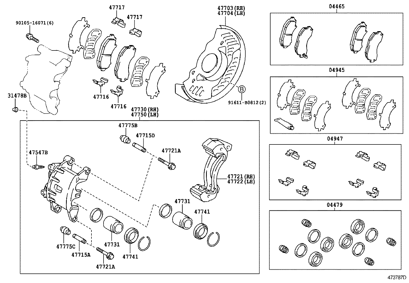  DYNA TOYOACE |  FRONT DISC BRAKE CALIPER DUST COVER