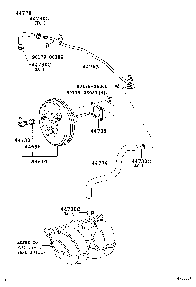  HILUX SURF |  BRAKE BOOSTER VACUUM TUBE