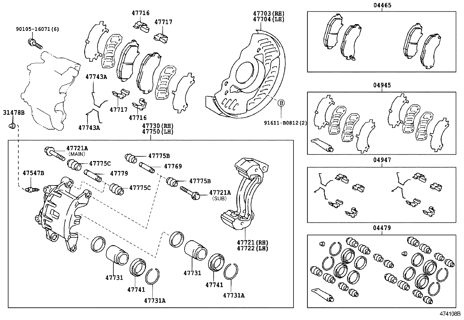  DYNA TOYOACE |  FRONT DISC BRAKE CALIPER DUST COVER