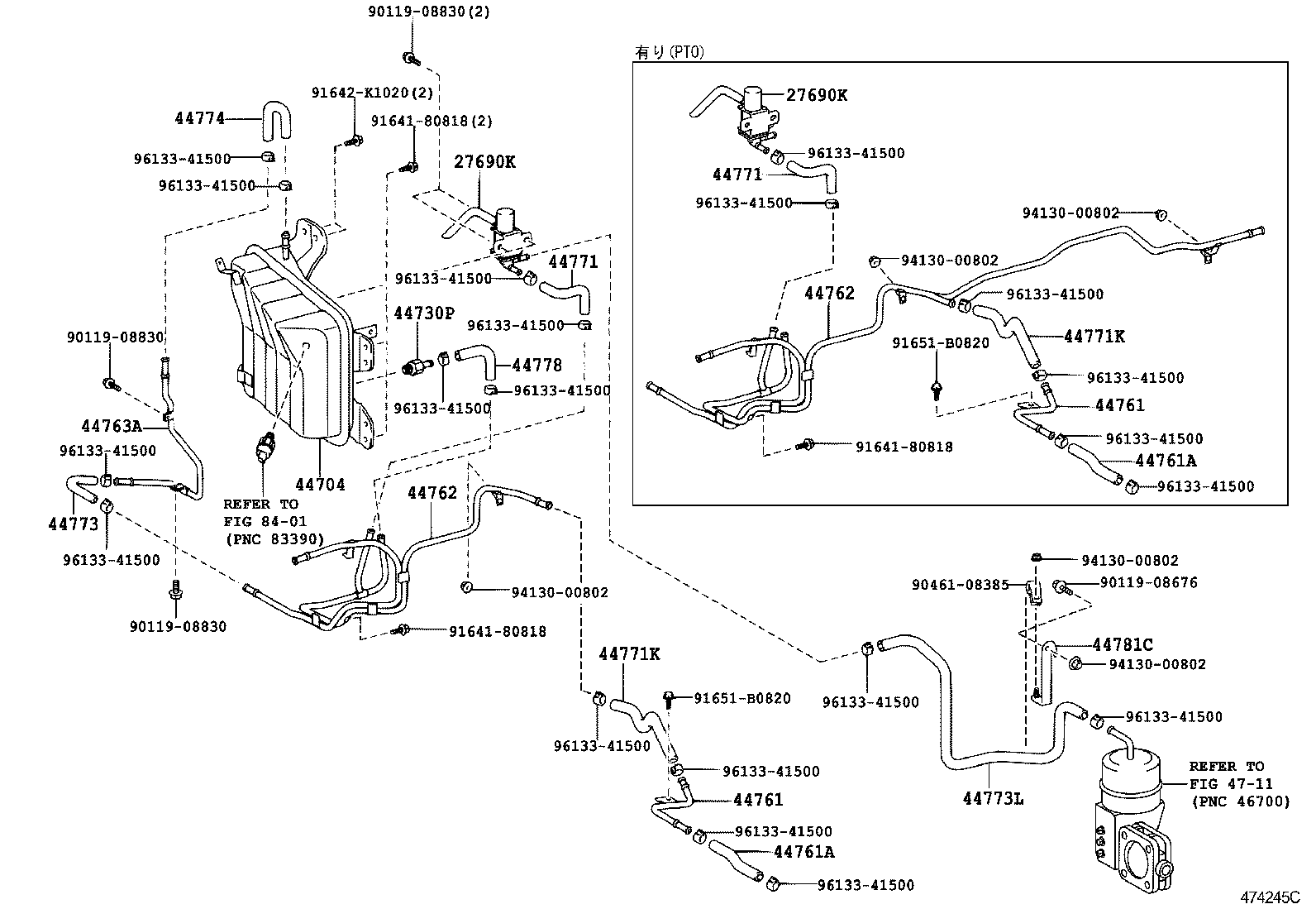  DYNA TOYOACE |  BRAKE BOOSTER VACUUM TUBE