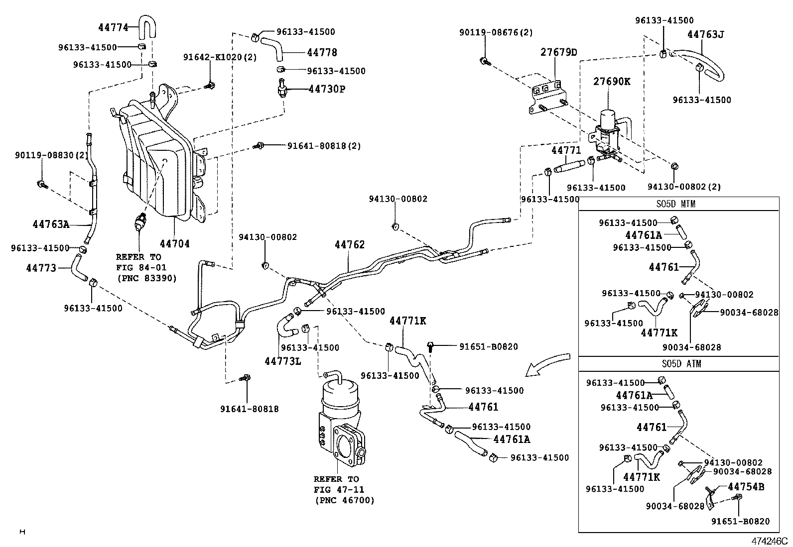  DYNA TOYOACE |  BRAKE BOOSTER VACUUM TUBE