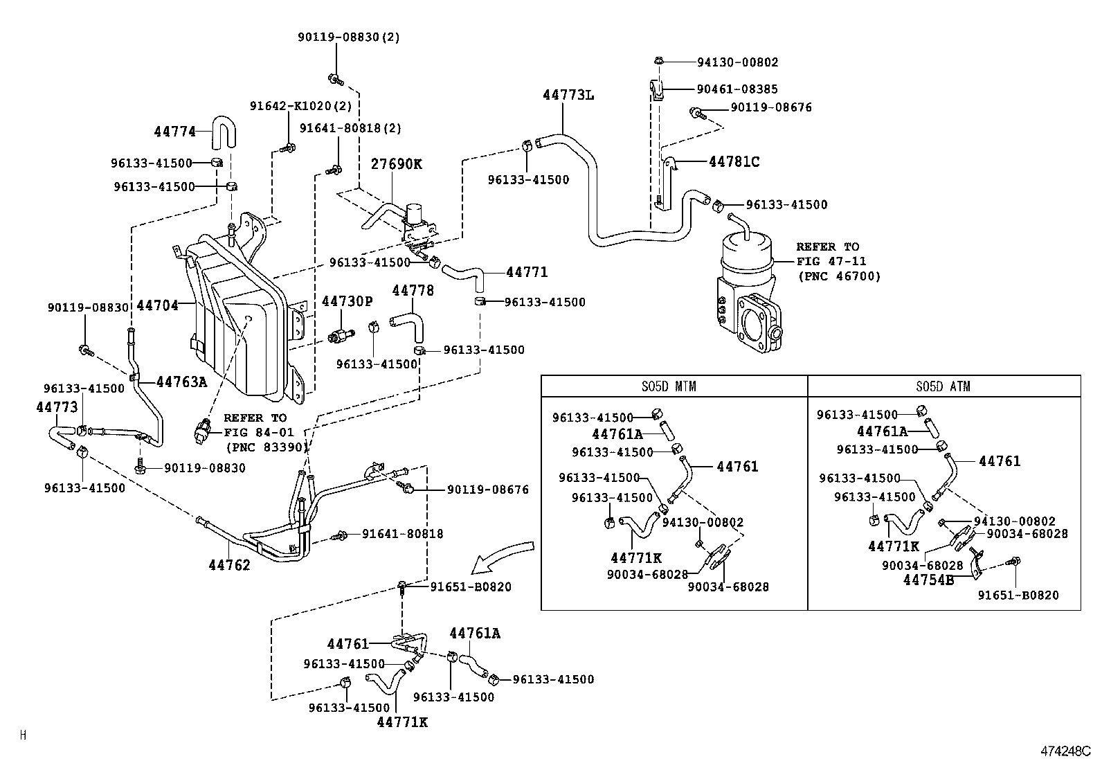  DYNA TOYOACE |  BRAKE BOOSTER VACUUM TUBE