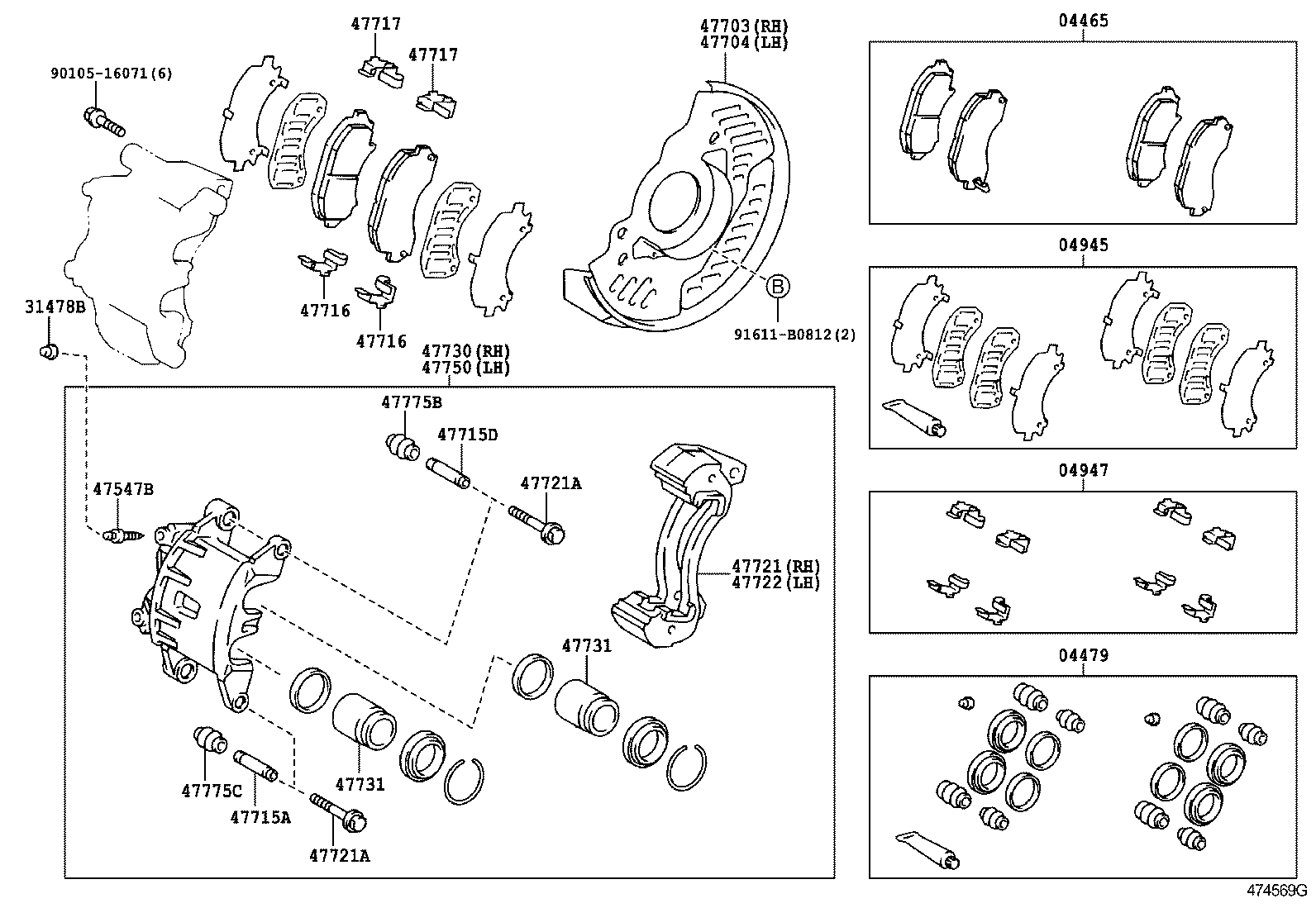  DYNA TOYOACE |  FRONT DISC BRAKE CALIPER DUST COVER